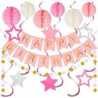 Living and Home Birthday Decoration Set in Pink