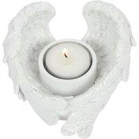 KDMD Glitter Angel Wing Candle Holder in Grey