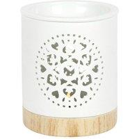 KDMD White Mandala Cut Out Oil Burner