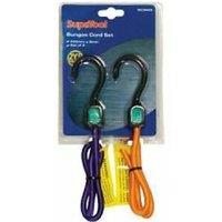 SupaTool Bungee Cord Set With Plastic Hooks Pack of 2