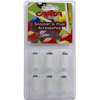 Carta Sport Pool Cue Tips (Pack of 6) in White | Size: 10mm