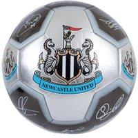 Newcastle United FC Signature Metallic Football in Silver