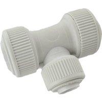 Securplumb Reducing Tee Connector in White