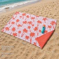 LARANGE Beach Pack Towel, Bag & Sunscreen 30 SPF Holidays Set in Coral | Size: 50ml