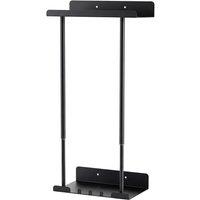 Levede Towel Rack Adjustable No Drilling Towel Holder Storage Wall Mounted in Black