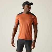 Regatta Men's Virda Short Sleeved Active Mesh T-Shirt in Burnt Orange | Size: Medium