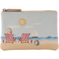 Mala leather Women's Pinky Deckchair Summer Days Coin Purse in Light Sand