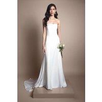 Coast Women's Sweetheart Satin Wedding Dress With Puddle in Ivory | Size: 18