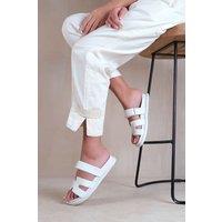Where's That From Women's 'Adagio' Strappy Sandals in White | Size: 4