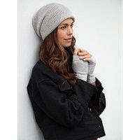 Cove Women's Chunky Wrist Warmers & Beanie Set in Grey