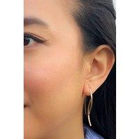 Otis Jaxon London Women's Ellipse Sterling Silver Drop Earrings in Gold