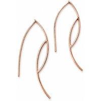 Otis Jaxon London Women's Ellipse Sterling Silver Drop Earrings in Rose Gold