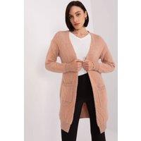 Love Lace Women's Variegated Long Sleeve Cardigan with Pockets Style 188279 in Peach