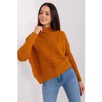 Love Lace Women's Variegated Long Sleeve Low Turtleneck Sweater Style 186565 in Mustard