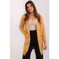 Love Lace Women's Everyday Variegated Long Sleeve Cardigan in Mustard