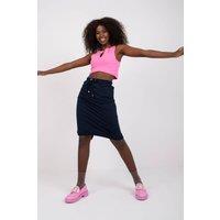 Love Lace Women's Sweatshirt Skirt with Slip Pockets in Navy | Size: Small