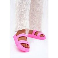 Love Lace Women's Platform Flip Flops Lightweight Foam Two Strap Comfort Sandals in Pink | Size: 6.5