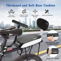 Kelvenix Bicycle Rear Seat Cushion Armrest Footrest Set in Black | Size: 0-12 m