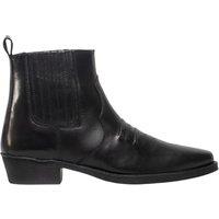Woodland Men's Distressed Leather Gusset Western Ankle Boots in Black | Size: 7
