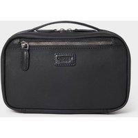 OSPREY LONDON Men's The Frontline Waxed Canvas & Leather Tech Travel Pouch in Black