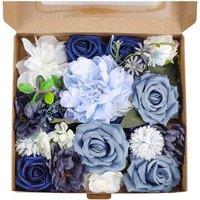 Valentine's Day Wedding Fake Flower Gift Box in Blue