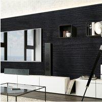 Living and Home 200cm x 60cm Self-adhesive Wallpaper Waterproof Wall Sticker in Black | Size: 200 cm x 60 cm