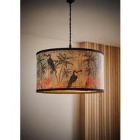 ValueLights Daintree Bamboo Pastel Jungle Drum Easy Fit Ceiling Light Lamp Shade in Natural | Size: Small
