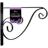 Tom Chambers Heavy Duty Hanging Basket Bracket 30cm - Cottage Forge in Black