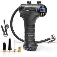 Crystals Cordless Electric Car Tyre Inflator Pump Portable Tire Air Compressor in Black