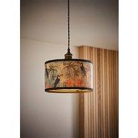 ValueLights Daintree Bamboo Pastel Jungle Drum Easy Fit Light Lamp Shade with Bulb in Natural | Size: Small