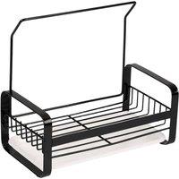 Top 3 Large Kitchen Sink Caddy Organiser with Drying Rack Black