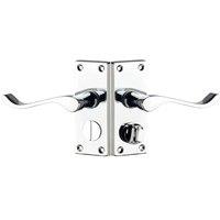 SPETLEK Scroll Lever Thumb Lock Privacy Door in Silver | Size: 10000mm x 520mm