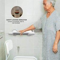 SPETLEK Bathroom Suction Grab Rail Bar Disability Shower Support in White