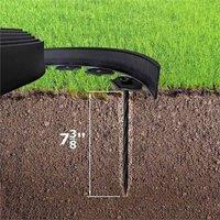 SPETLEK 10-Metre Black Garden Lawn & Stone Separation Edging Strip | Size: 0.6m2