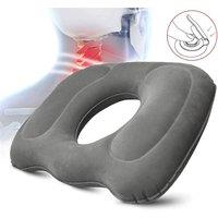 SPETLEK Large inflatable cushion Donut Cushion Orthopedic Seat Pain Relief Pad in Dark Grey | Size: 120 cm x 150 cm