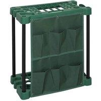SPETLEK 2-Tier Garden Tool Holder Stand Outdoor Equipment Storage in Green | Size: 600mm