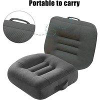 SPETLEK universal Memory Foam Car Seat Cushion in Grey | Size: 100 cm x 190 cm
