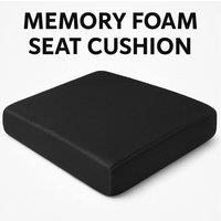 SPETLEK Orthopaedic Memory Foam Seat Cushion 45.5x40.5x5cm in Black | Size: 120 cm x 90 cm