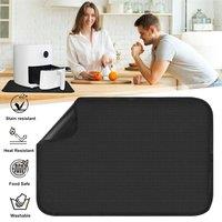 SPETLEK Heat Resistant Silicone Mat Kitchen Countertop 1 in Black | Size: 100 cm x 100 cm