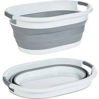 EONLION SILICONE COLLAPSIBLE LAUNDRY BASKET in Grey | Size: 100 cm