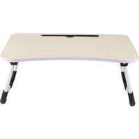 VOGREX Portable Folding Lap Desk Breakfast Tray Laptop Sofa in Beige