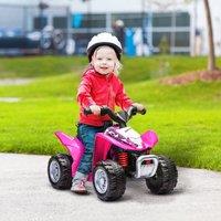 AIYAPLAY Honda Licensed Kids Electric Quad Bike 6V ATV for 1.5-3 Years in Pink