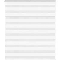 Berkfield Home Zebra Blind White 135x150 cm Fabric Width 130.9 cm Polyester