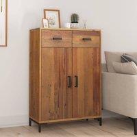 Berkfield Home Shoe Rack 75x40x110 cm Solid Pinewood in Brown | Size: 75 x 40 x 110 cm