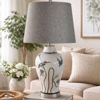 Pagazzi Kayla White & Grey Ceramic Table Lamp
