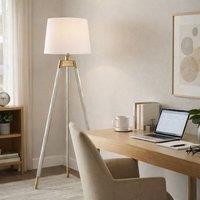 Pagazzi Sophie White & Antique Tripod Floor Lamp