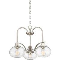 Netlighting Trilogy 3 Light Chandelier Brushed Nickel E27 in Grey