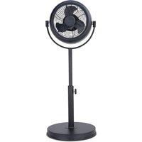 Air Pro 8 Pedestal Fan Retro Style Fan - Adjustable Height - 3 Speeds in Black