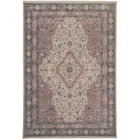 Kukoon Beige Medallion Washable & Non Slip Distressed Living Room Area Rug | Size: 200 cm x 290 cm