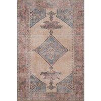 Kukoon Distressed Beige Soft Washable & Liquid Repellent Living Room Area Rug in Light Sand | Size: 120 cm x 170 cm
